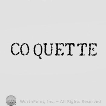 Word COQUETTE.