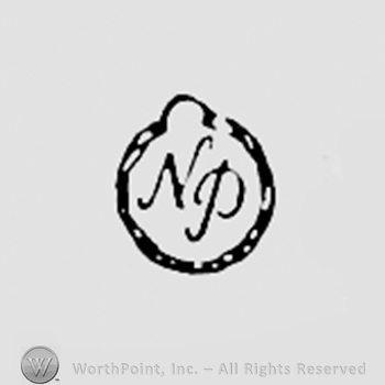 Letters N and P inside an earring.