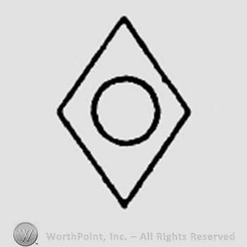 Letter O inside a diamond.