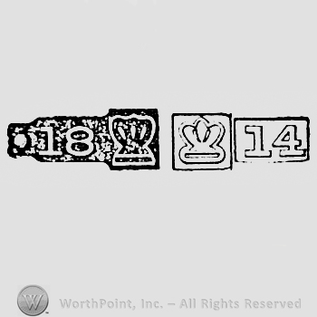 Number 18, crown, crown and number 14.