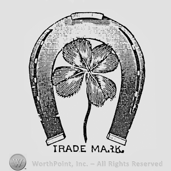 Horseshoe, clover and TRADE MARK.