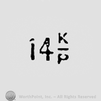 Number 14 and letters K over P.