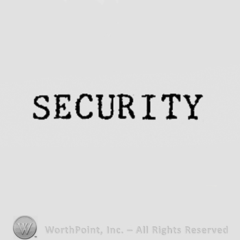 Word SECURITY.