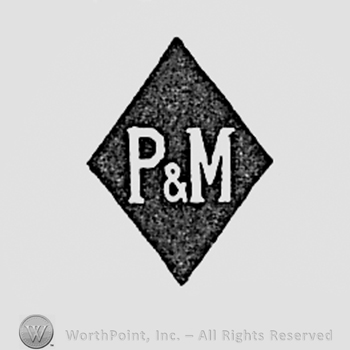 Letters P&M inside a black diamond.