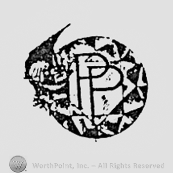 Double p inside a circle with a boat on the left.