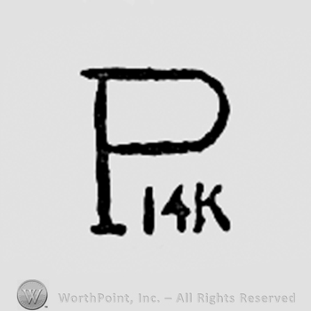 Letter P, number 14 and letter K.