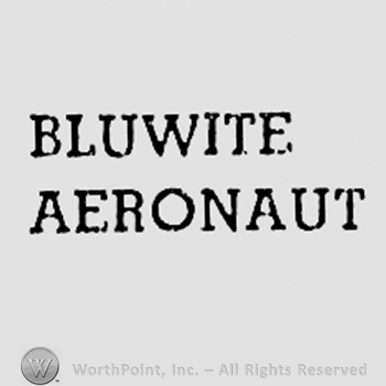 Words BLUWITE AERONAUT.