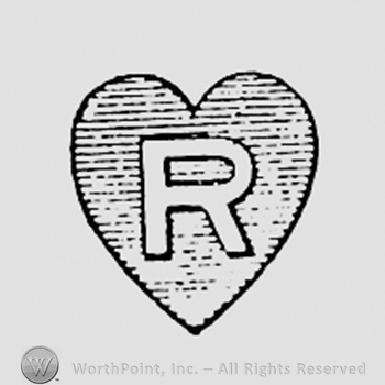 Letter r inside a heart.