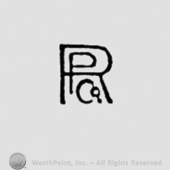 Monogram of letters R,P and CO.