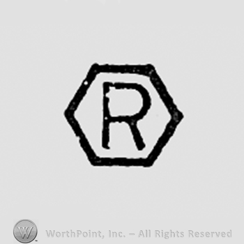 Letter R inside a hexagone.