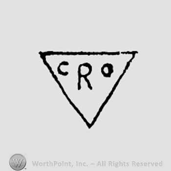 Letters CRO inside a triangle.