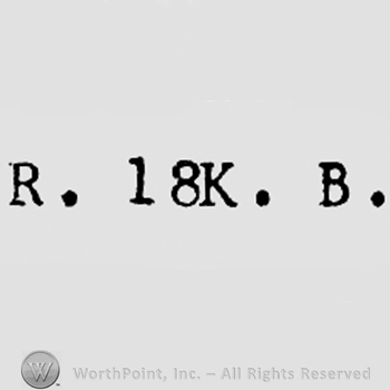 Letter R, number 18 K and letter B.