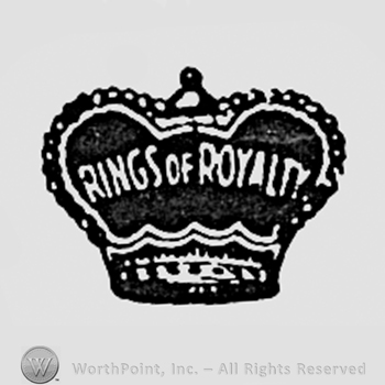 Words RINGS OF ROYALTY written on a crown.