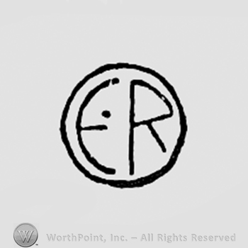 Letters E and R inside a circle.