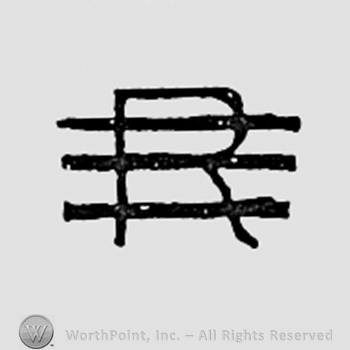 Letter R and three lines.