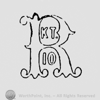 Letter R, number 10 and KT.