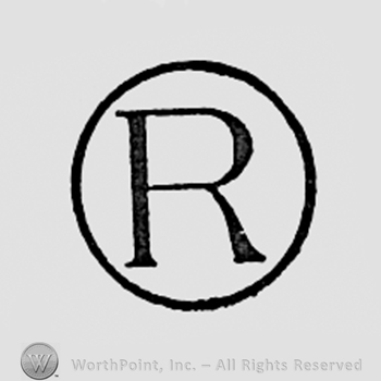 Letter R inside a circle.