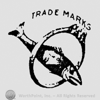 Fish inside a ring and TRADE MARK written above.