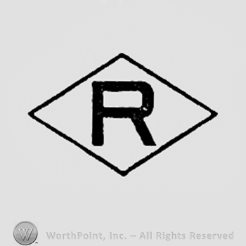 Letter R inside a diamond.