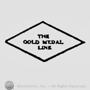 Words THE GOLD MEDAL LINE written inside a diamond.