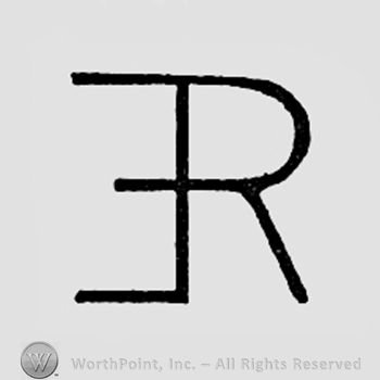 Monogram of letters E and R.
