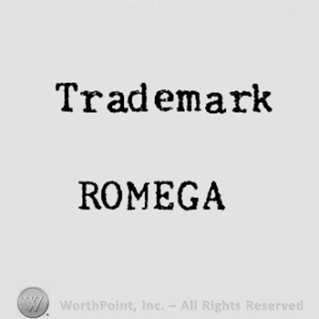 Words TRADEMARK ROMEGA.
