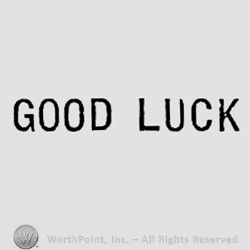 Words GOOD LUCK.