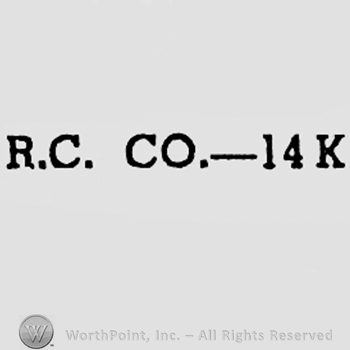 Letters R.C. CO 14K.