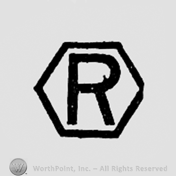 Letter R inside a hexagone.