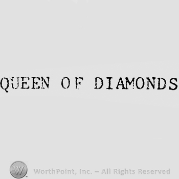 Words QUEEN OF DIAMONDS.