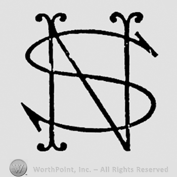 Monogram of letters N and S.