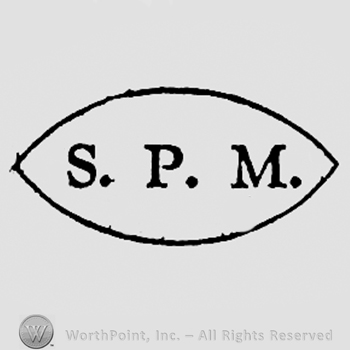 Letters S,P,M inside an oval.