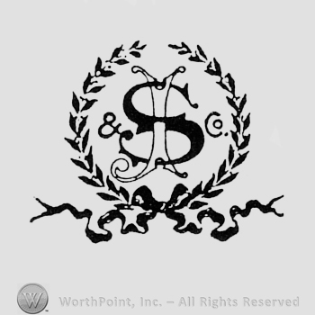 Monogram of letters S and I between branches.