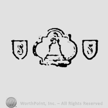 Picture of a mountin and letter s on a shield one side and another.