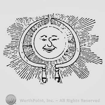 A sun between two sickles.