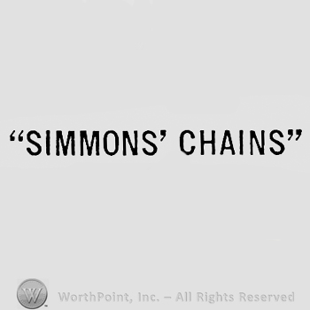 Words SIMMONS' CHAINS.