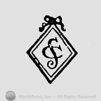 Monogram of letters S and C inside a diamond.