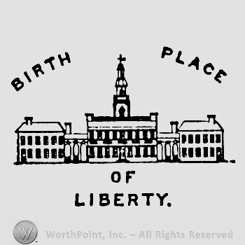 Castle and words BIRTH PLACE OF LIBERTY.