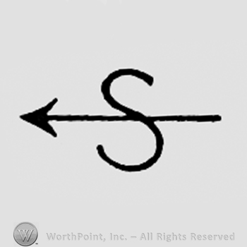 Letter S pierced by an arrow.