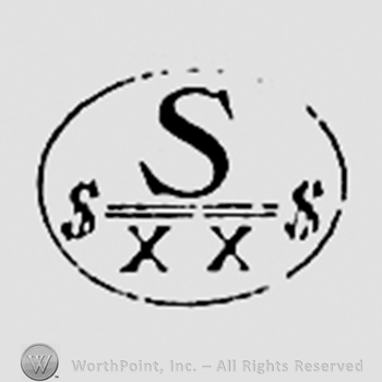 Letter S and dollars inside an oval.