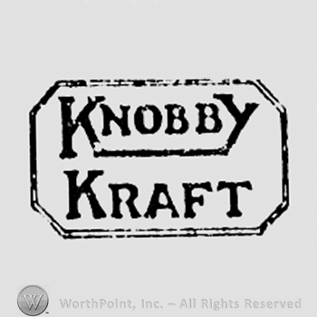 Words KNOBBY KRAFT inside a rectangle.