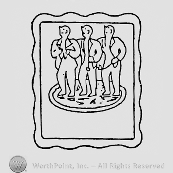Three men inside a square.