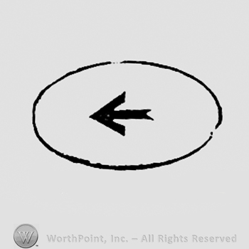 Arrow inside an oval.