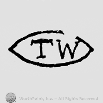 Letters T and W inside an oval.