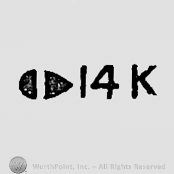 Oval and 14K written on the right.