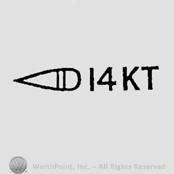 Bullet and 14KT written on the wright.