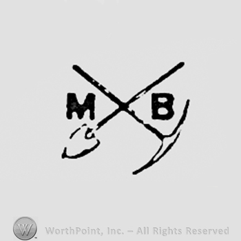 Letters M and B and two shovels.