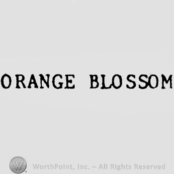 Words ORANGE BLOSSOM.