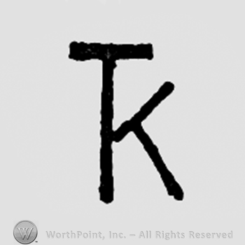 Monogram of letters T and K.