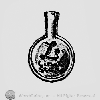 Letter L inside a bottle.